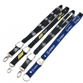 Promotional Custom Polyester Lanyards Full Color Printing Sublimated Printing Satin Lanyard With Logo Custom