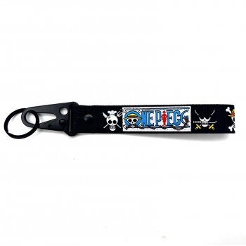 Custom Woven Sublimation Polyester Lanyard Carabiner Key Holder Short Wrist Strap Keychain