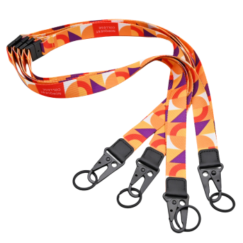 Polyester Lanyards Sublimation Key Strap Lanyard Carabiner Cheap Personalized Custom Logo Printed Lanyard