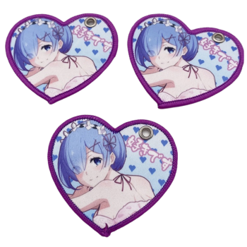 heart shaped jet key tag