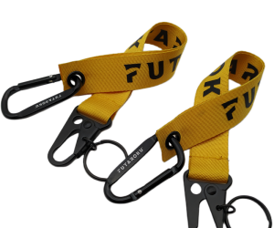 OEM Personalized Nylon Climbing Carabiner Wristlet Short Key Strap Lanyard Car Wrist Lanyard Key Chain Custom Logo For Keys