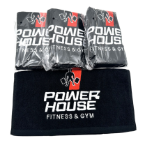 Best Towels Luxury 100% Cotton Personalized Custom Printed Embroidered Sports Gym Towel With Logo Black