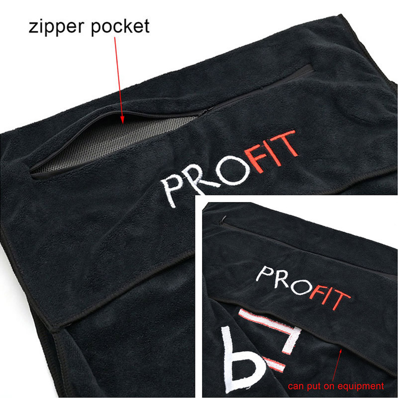 Sports Towel With Zip Pocket